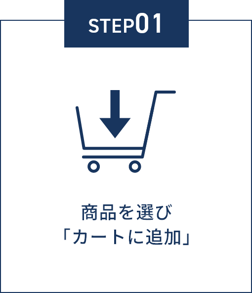 STEP01 商品を選び「カートに追加」
